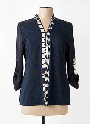 Tricou mâneci 3/4 mâneci 3/4 albastru MERI & ESCA femeie