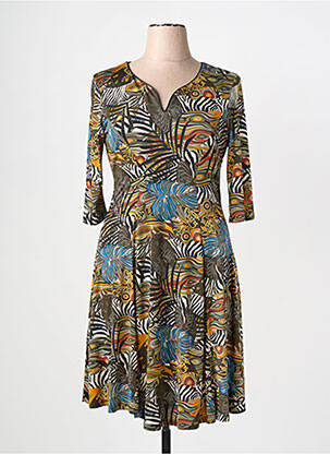 Rochie midi mâneci 3/4 mâneci 3/4 negru A PARIS femeie