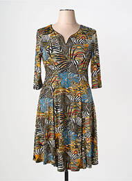 Rochie midi mâneci 3/4 mâneci 3/4 negru A PARIS femeie