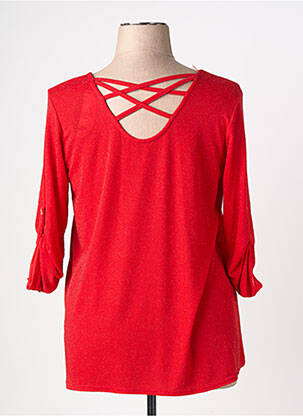 Tricou mâneci 3/4 mâneci 3/4 roșu MELODY femeie