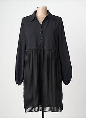 Rochie midi țesătură crep mâneci lungi negru C'EST BEAU LA VIE femeie