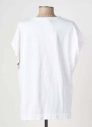 Tricou serigrafie flockată mâneci scurte alb BANDITAS FROM MARSEILLE femeie