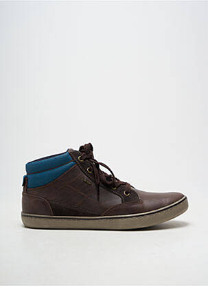 Adidași material neted vârf rotund maro GEOX bărbat