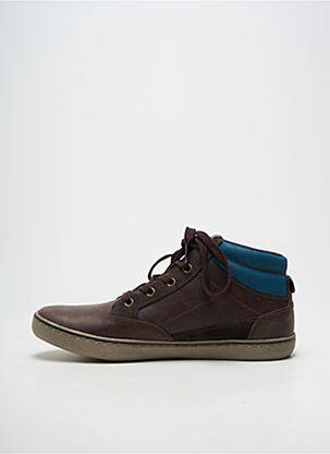 Adidași material neted vârf rotund maro GEOX bărbat