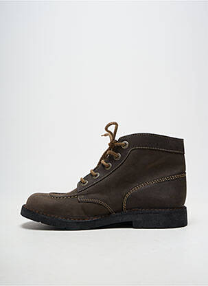 Botine/ghete toc mic toc plat până la 3 cm maro KICKERS femeie