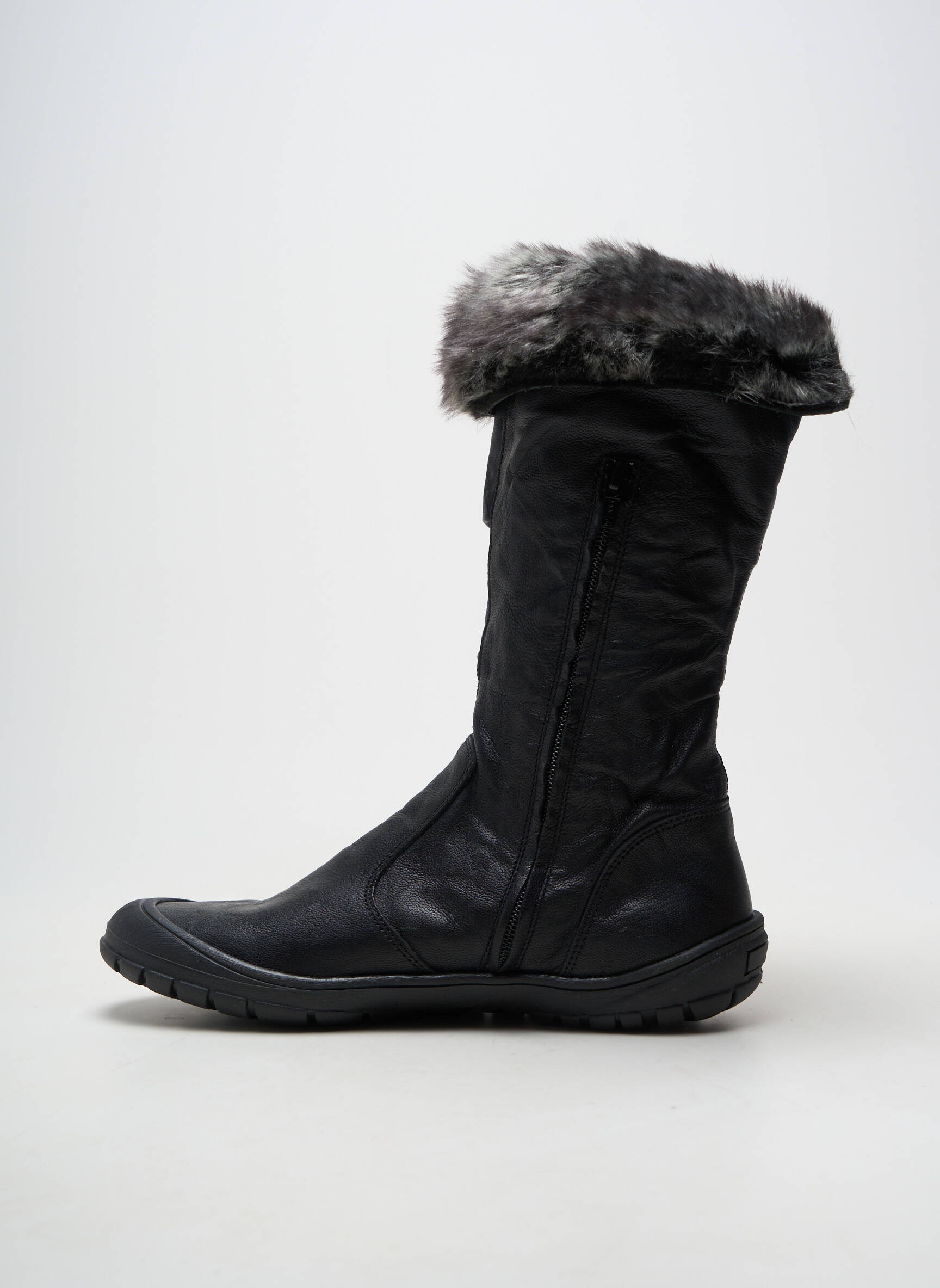 Cizme material neted toc plat până la 3 cm negru BELLAMY femeie