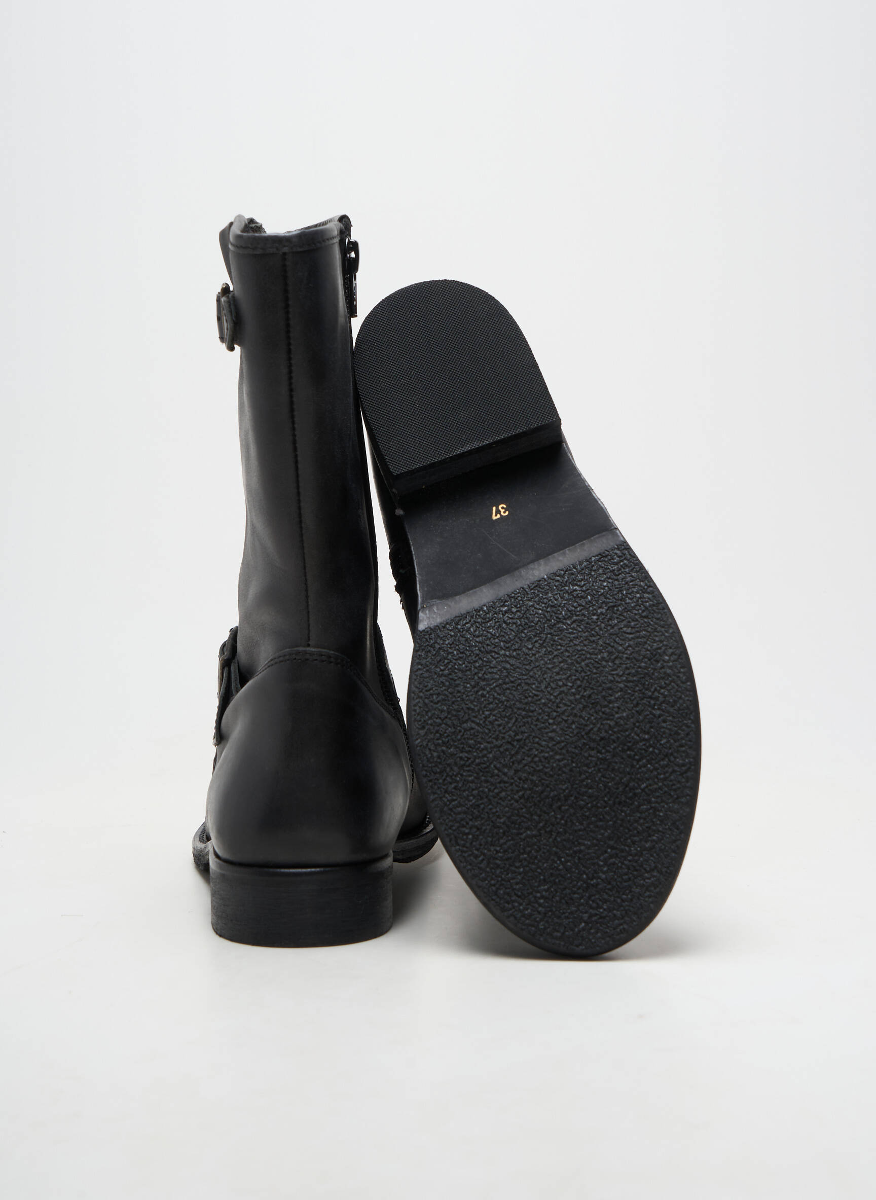Botine/ghete material neted toc plat până la 3 cm negru BELLAMY femeie