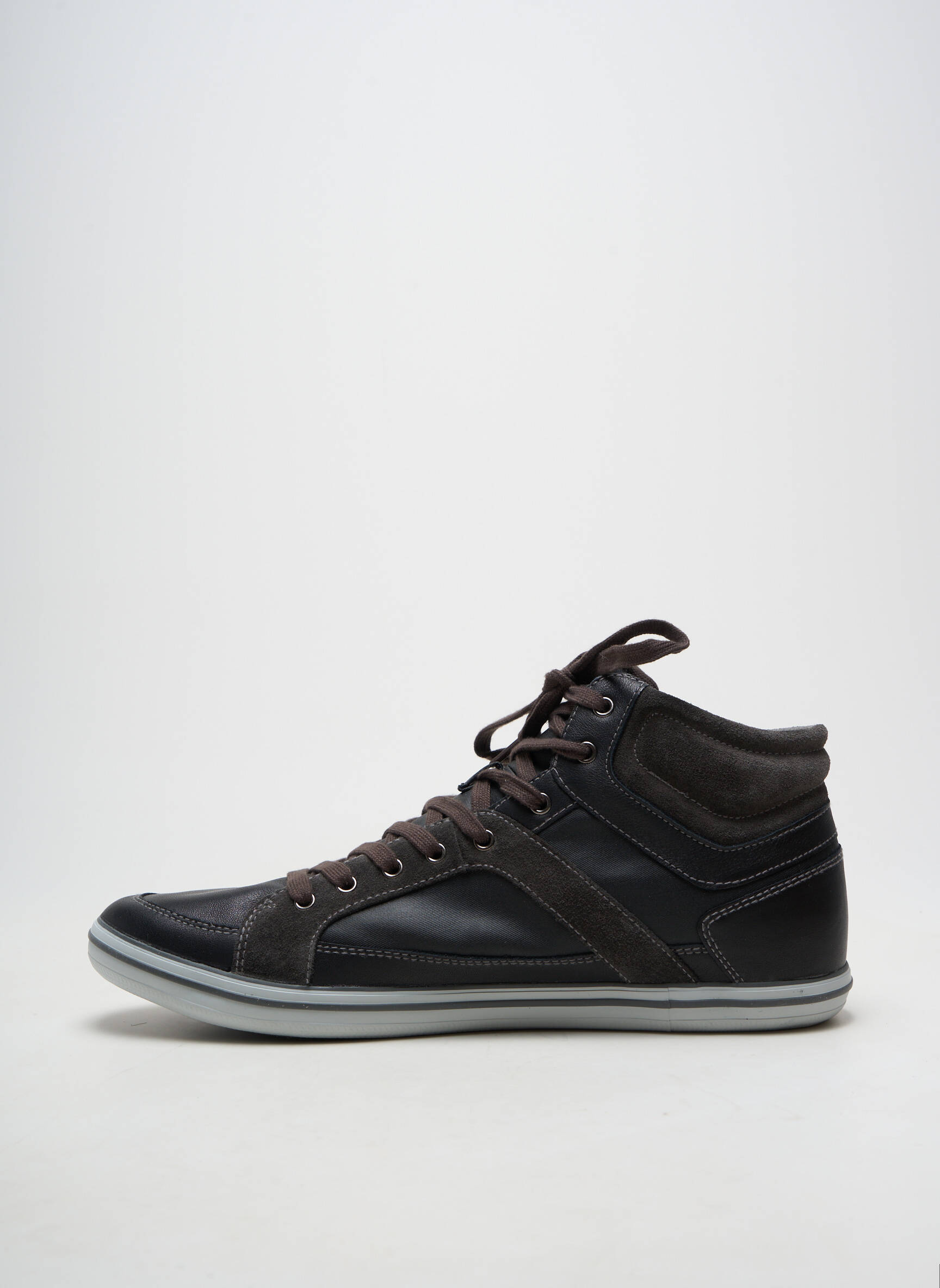 Adidași material neted vârf rotund gri GEOX bărbat