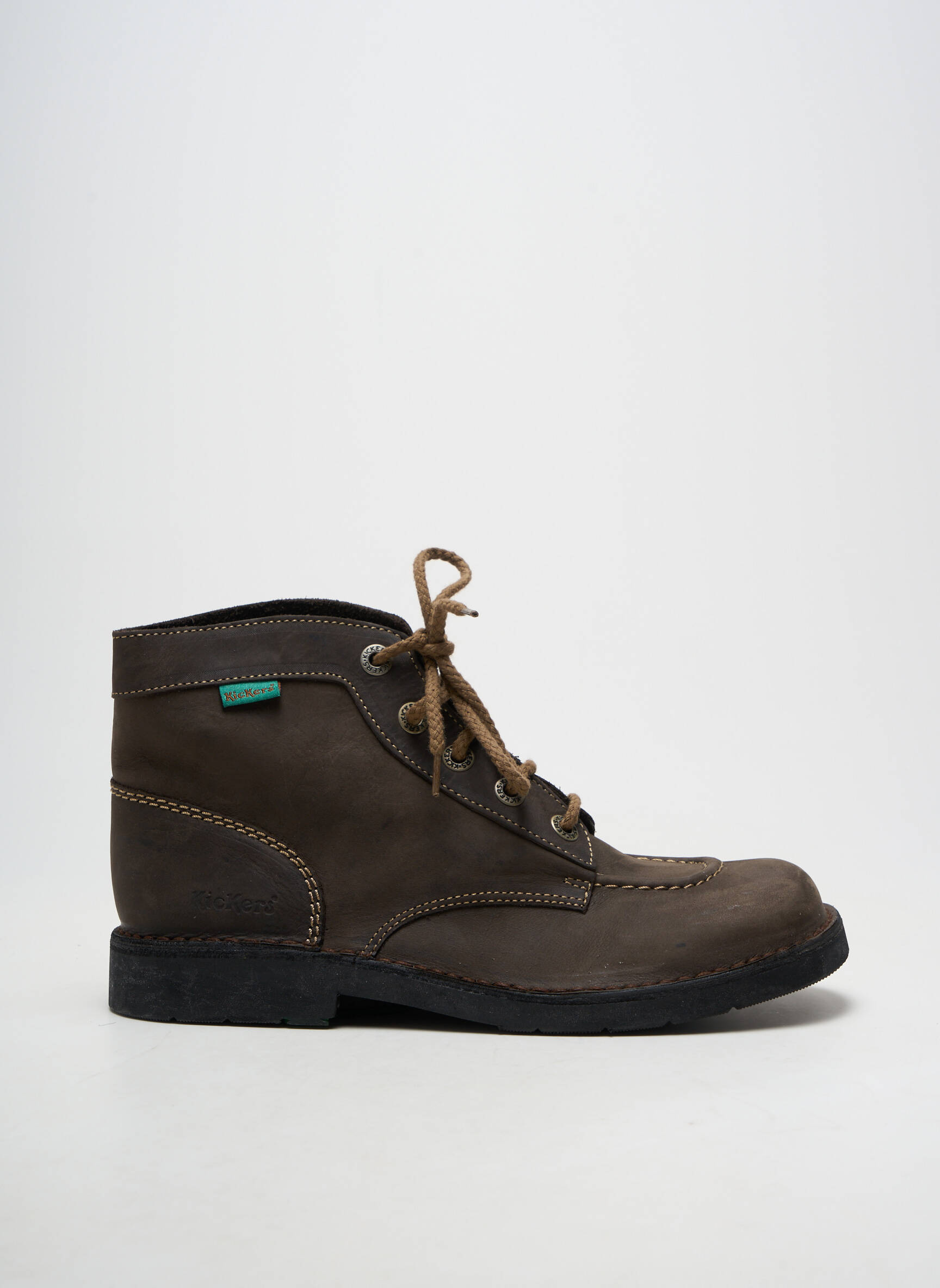 Botine/ghete toc mic toc plat până la 3 cm maro KICKERS femeie