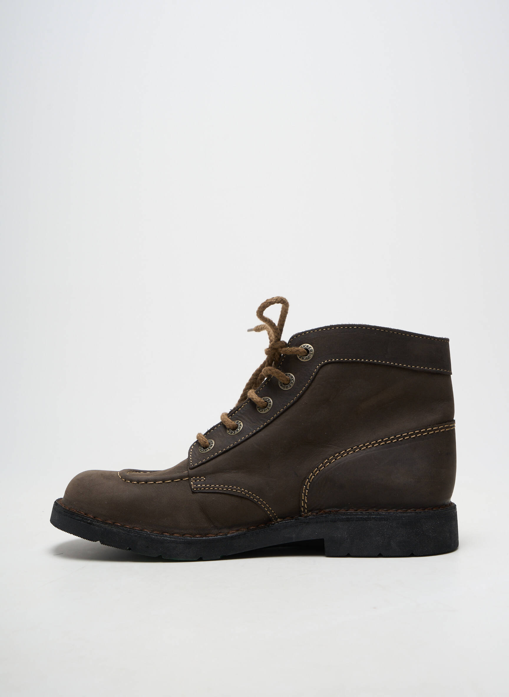 Botine/ghete toc mic toc plat până la 3 cm maro KICKERS femeie