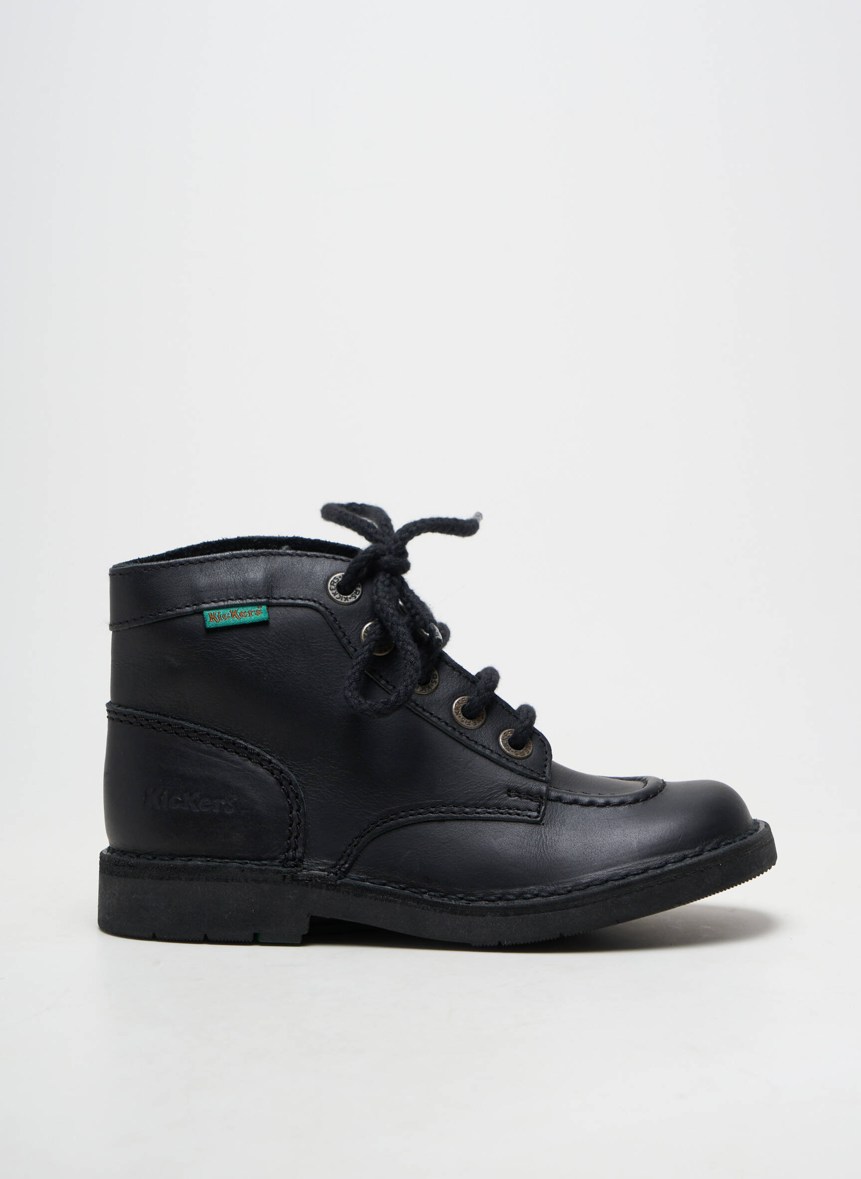 Botine/ghete toc mic toc plat până la 3 cm negru KICKERS femeie