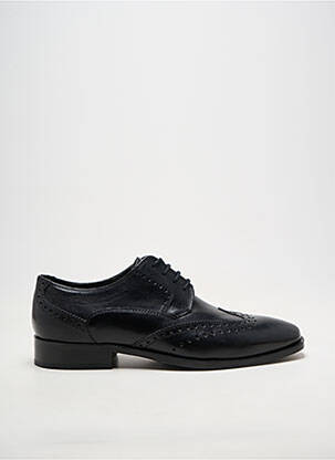 Derby-uri material neted toc plat până la 3 cm negru SIOUX femeie