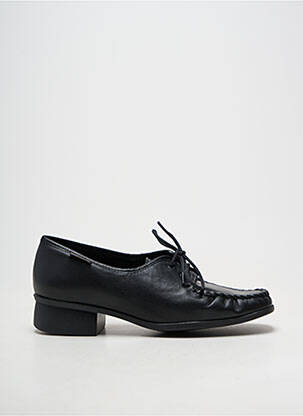 Derby-uri material neted toc plat până la 3 cm negru MARCO femeie