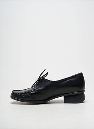 Derby-uri material neted toc plat până la 3 cm negru MARCO femeie
