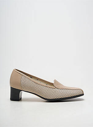 Pantofi cu toc material neted toc de 4 la 6 cm bej MARCO femeie
