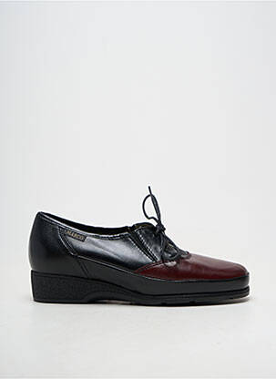 Derby-uri material neted toc plat până la 3 cm negru MARCO femeie