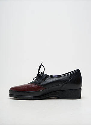 Derby-uri material neted toc plat până la 3 cm negru MARCO femeie