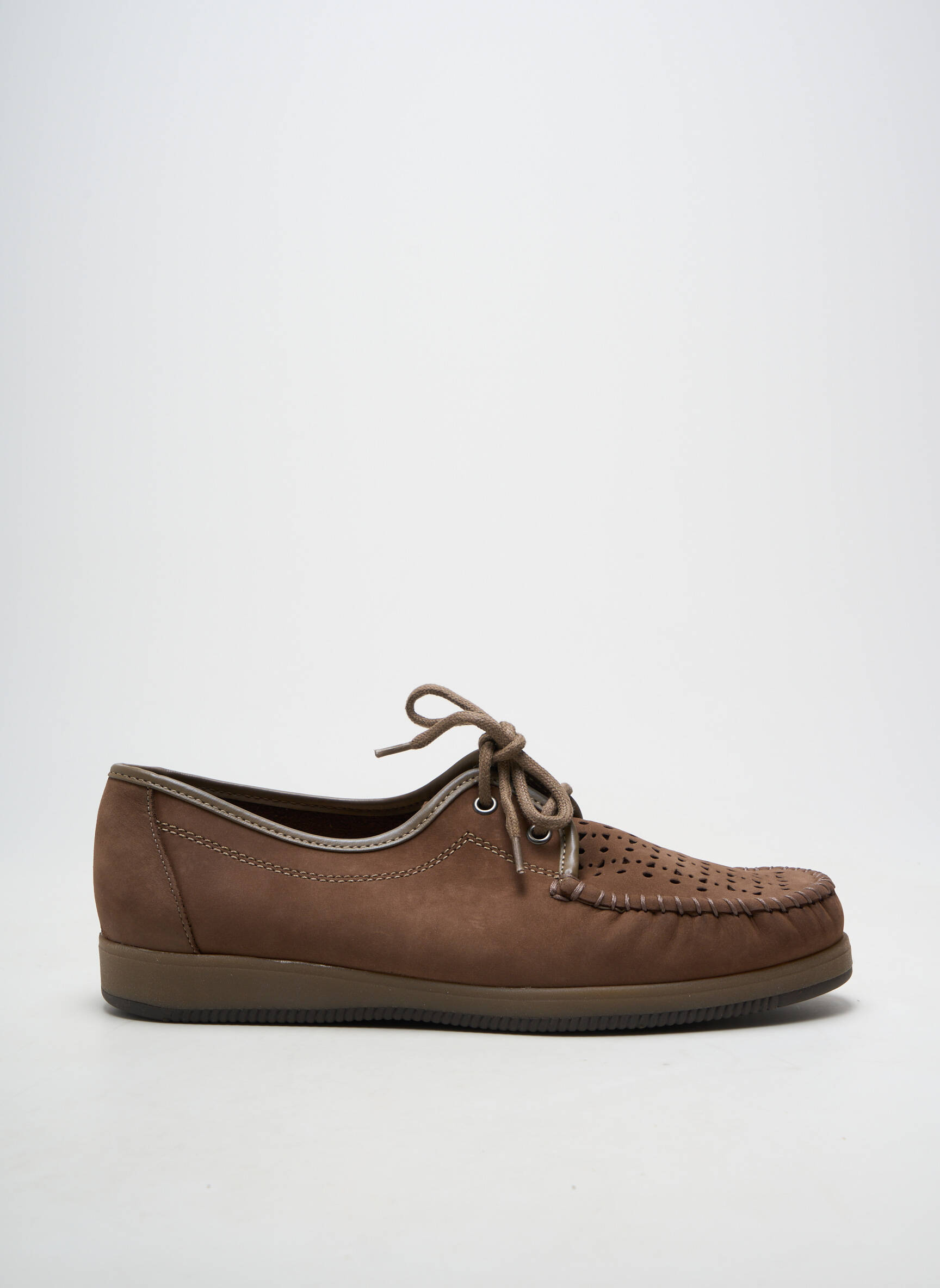 Pantofi de barcă vârf rotund vârf rotund maro LUXAT bărbat
