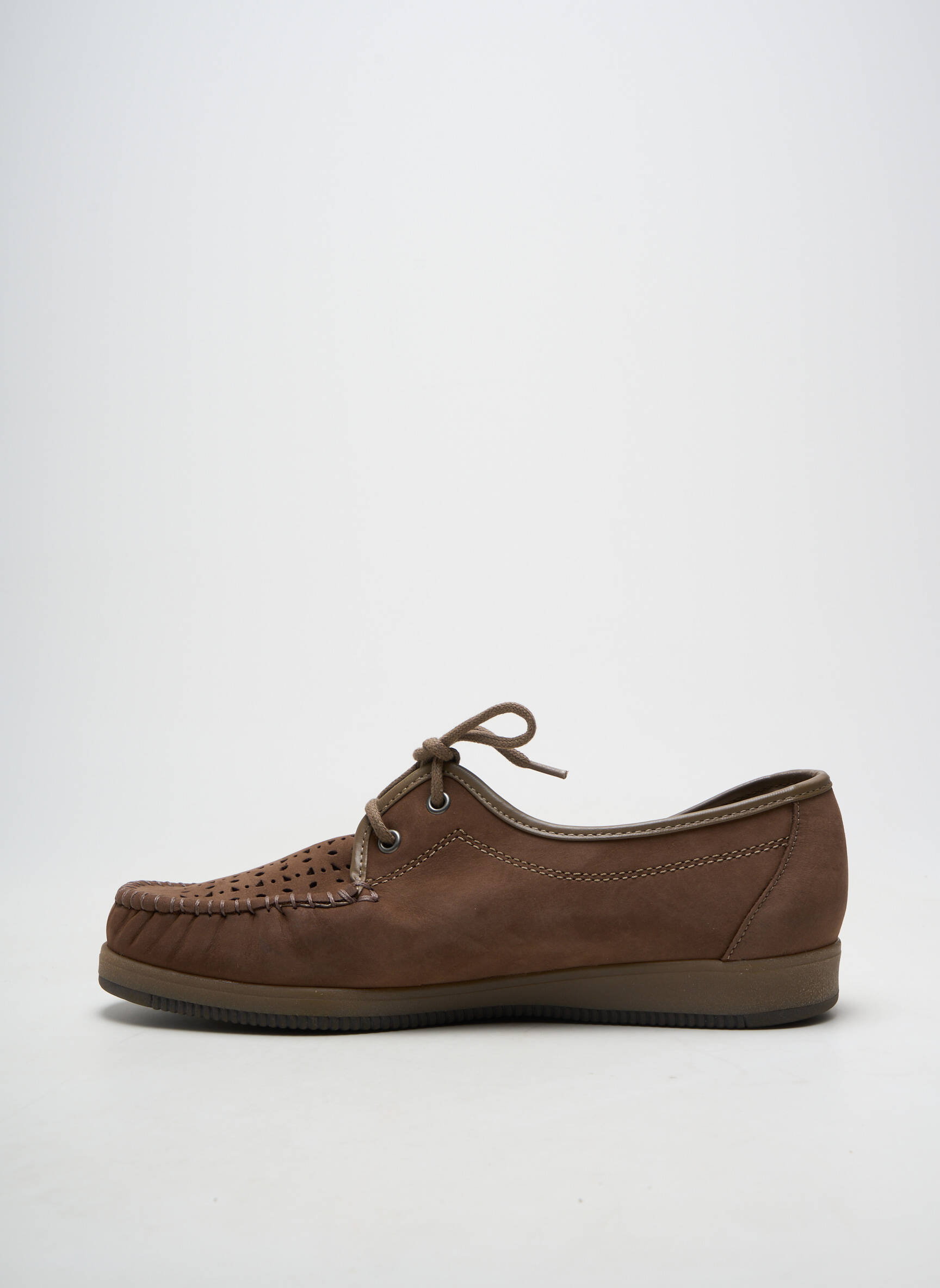 Pantofi de barcă vârf rotund vârf rotund maro LUXAT bărbat