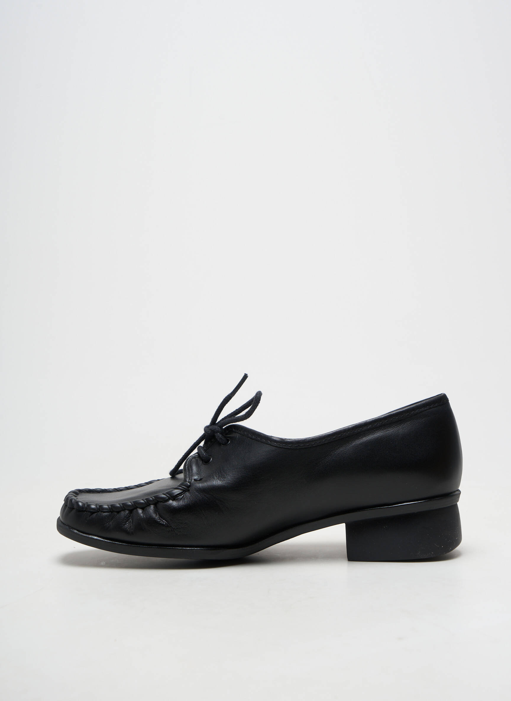 Derby-uri material neted toc plat până la 3 cm negru MARCO femeie