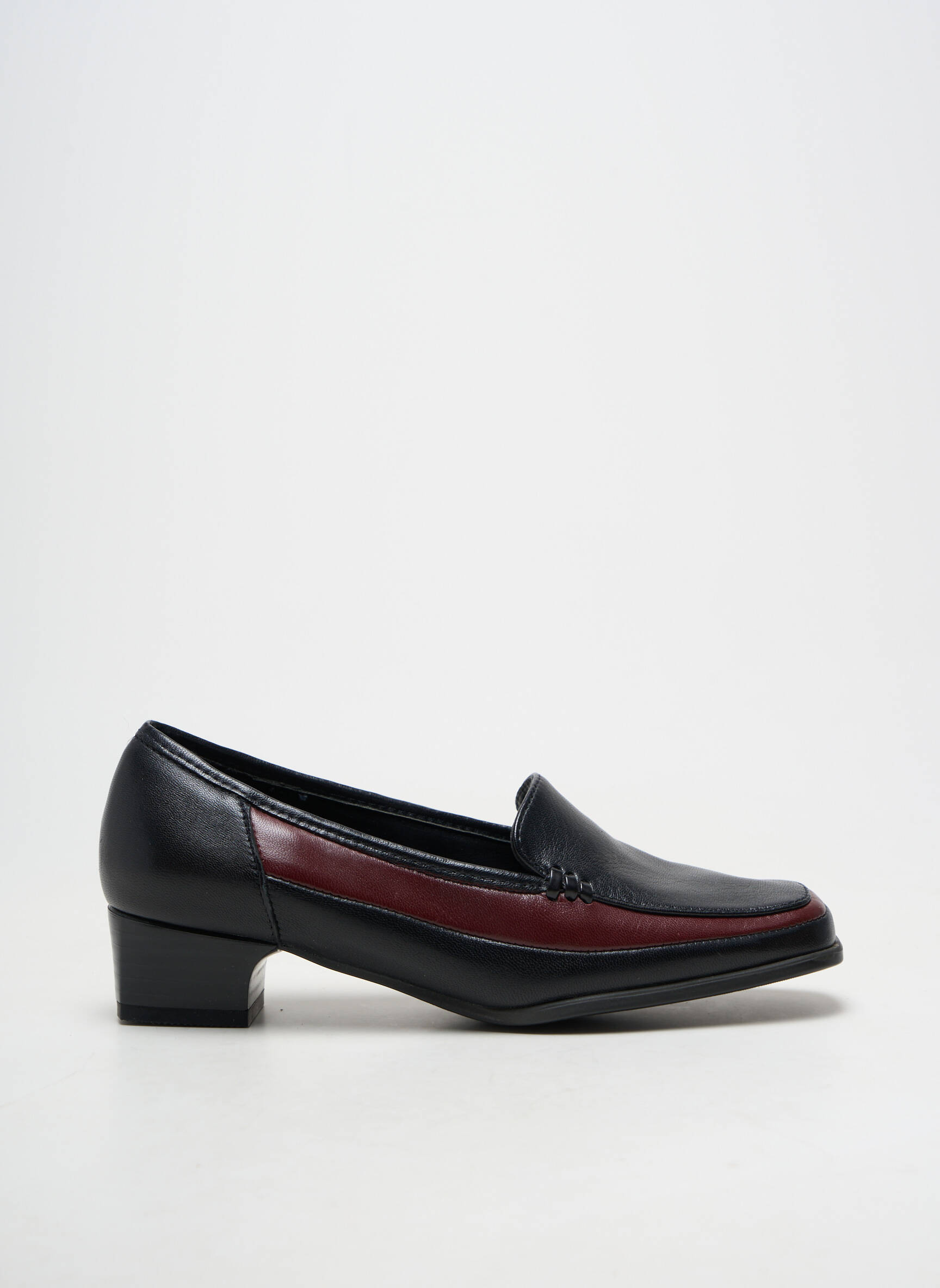 Mocasini material neted toc plat până la 3 cm negru MARCO femeie