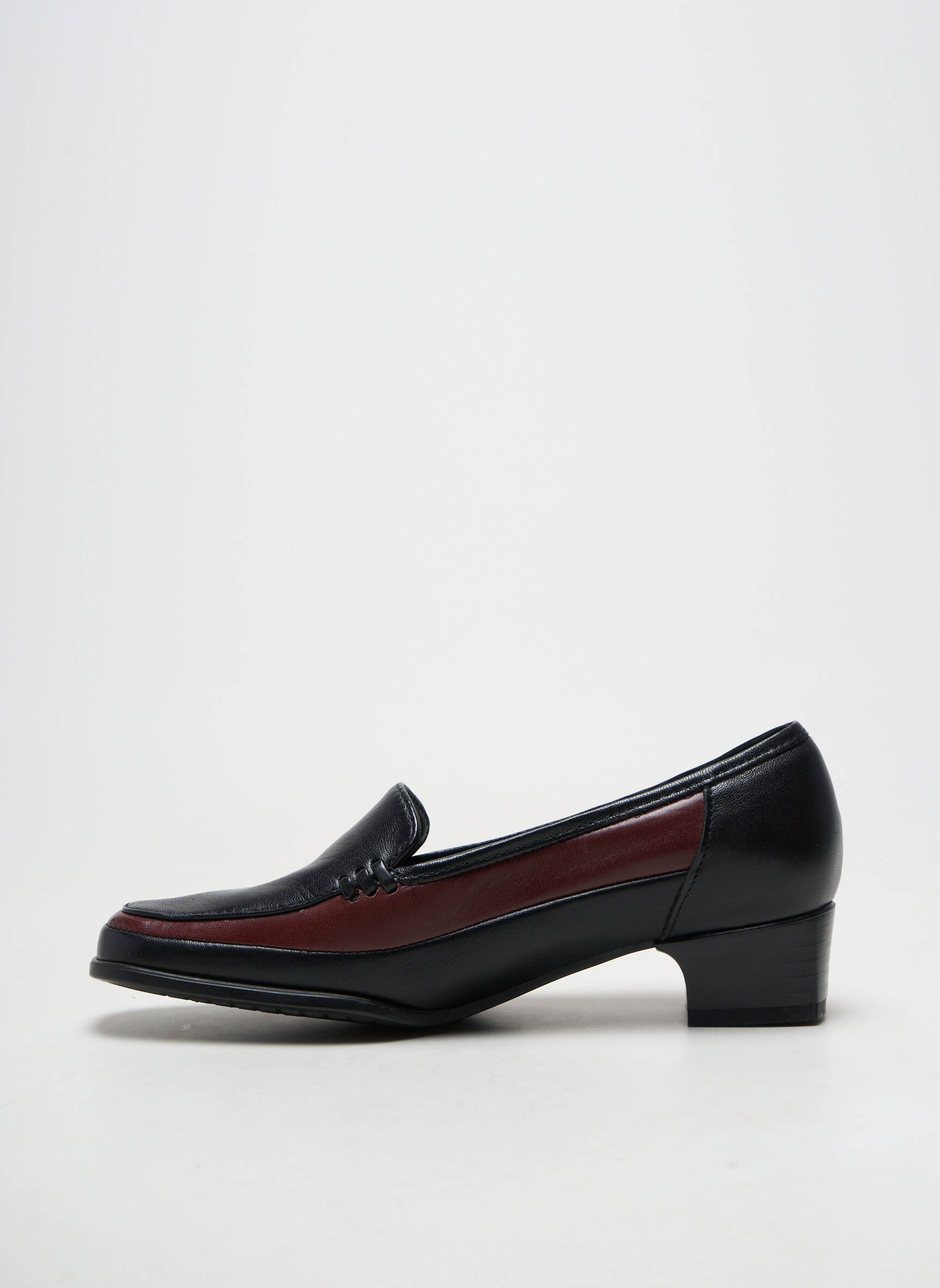 Mocasini material neted toc plat până la 3 cm negru MARCO femeie