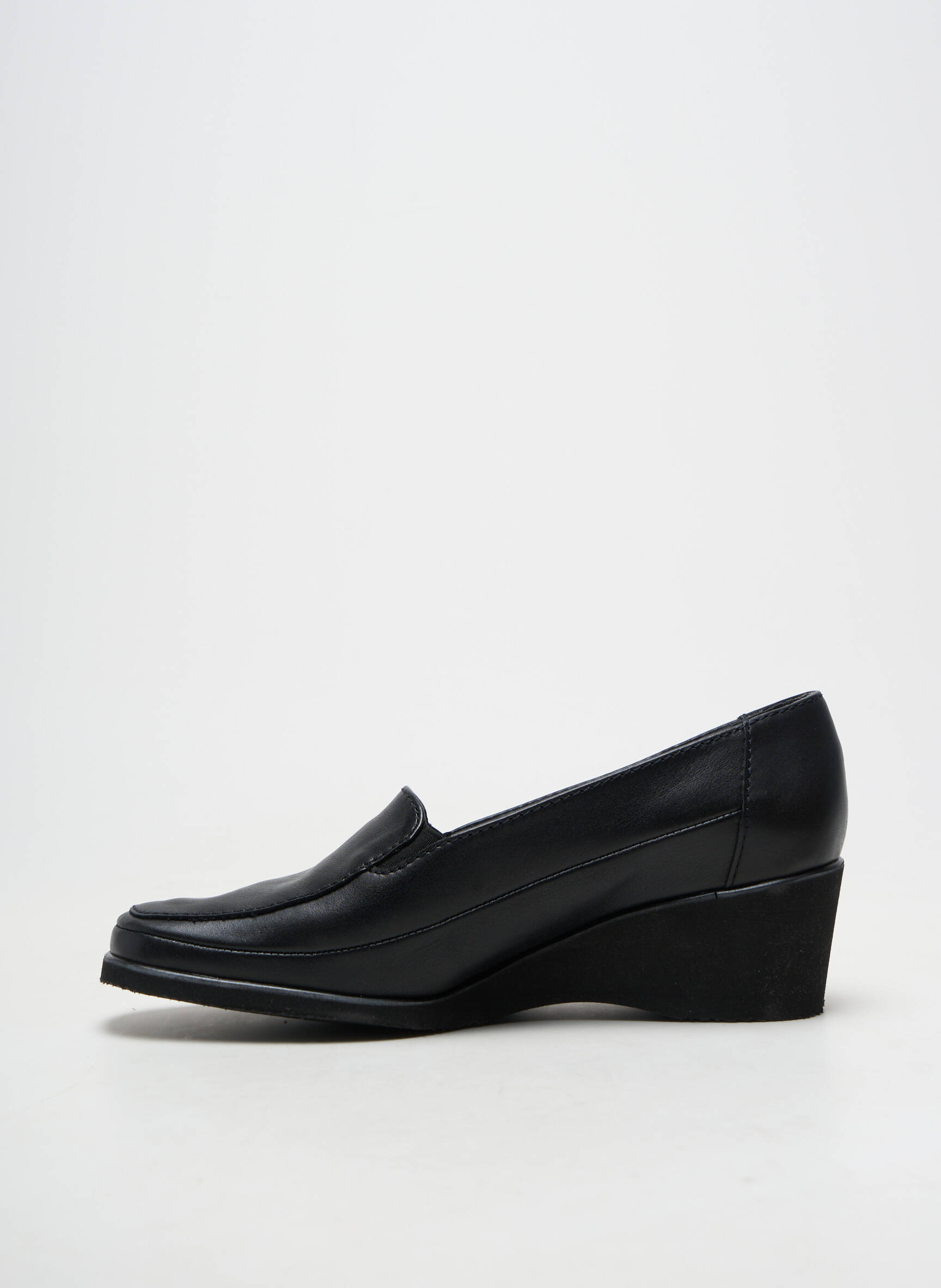 Mocasini material neted toc de 4 la 6 cm negru MARCO femeie