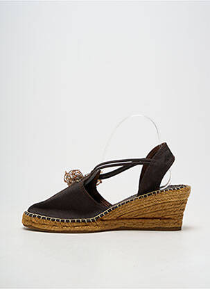 Espadrile vârf rotund toc de 7 la 9 cm maro TONI PONS femeie