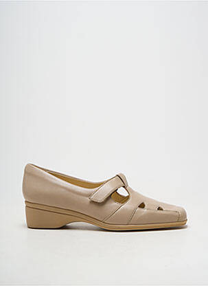 Mocasini material neted toc de 4 la 6 cm bej MARCO femeie