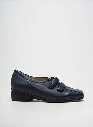 Mocasini material neted toc de 4 la 6 cm albastru MARCO femeie