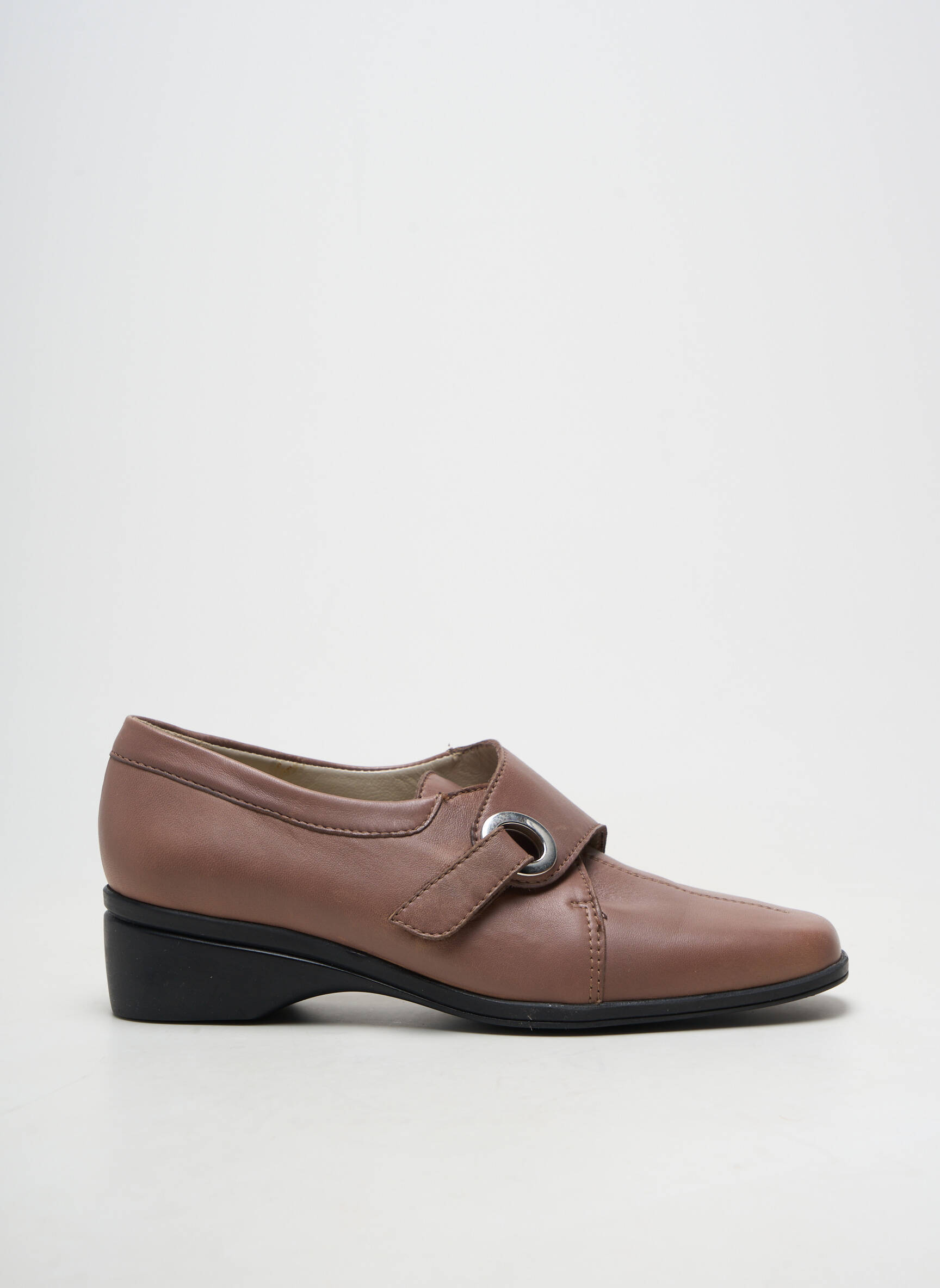 Mocasini material neted toc de 4 la 6 cm maro MARCO femeie
