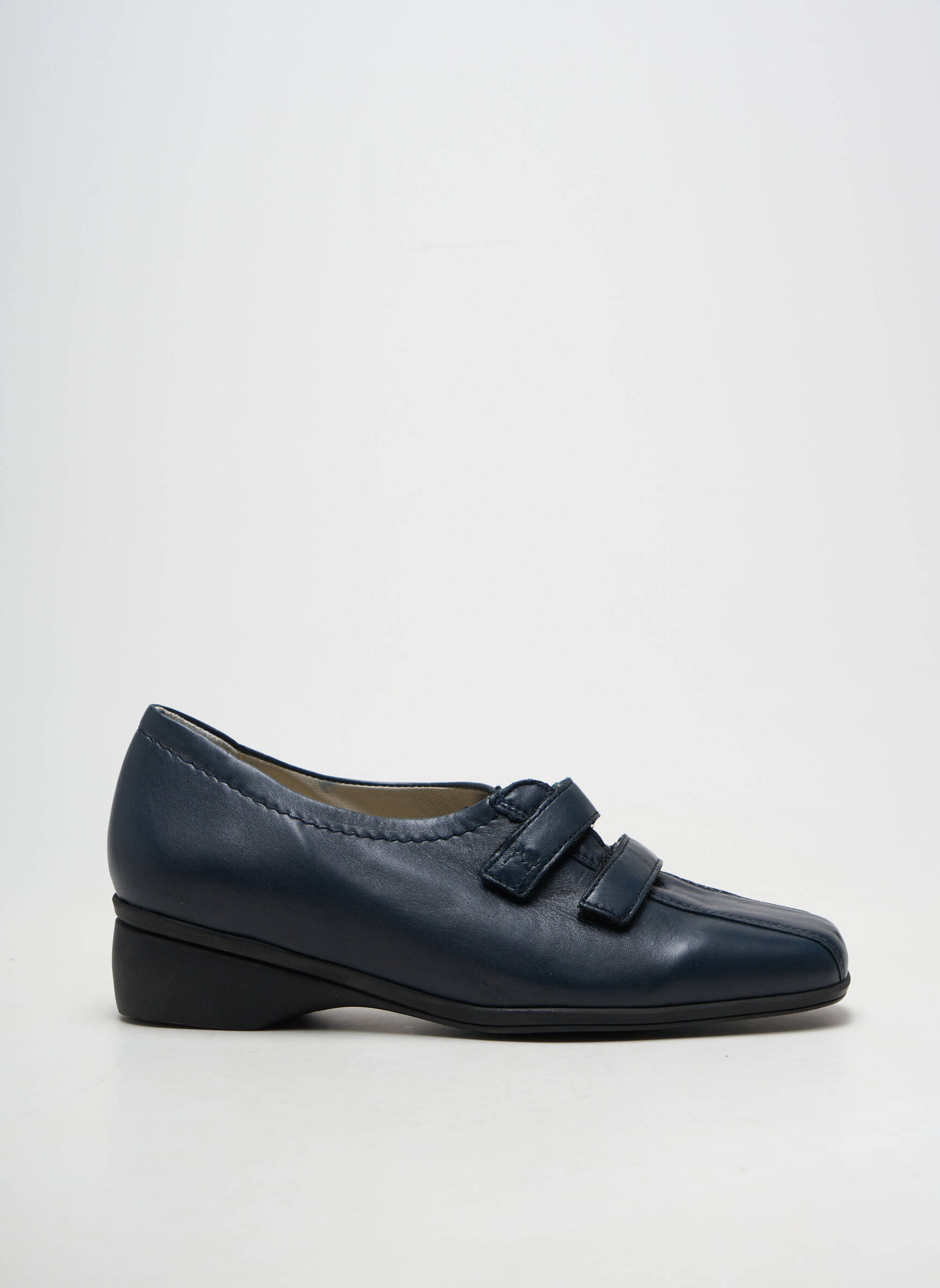 Mocasini material neted toc de 4 la 6 cm albastru MARCO femeie
