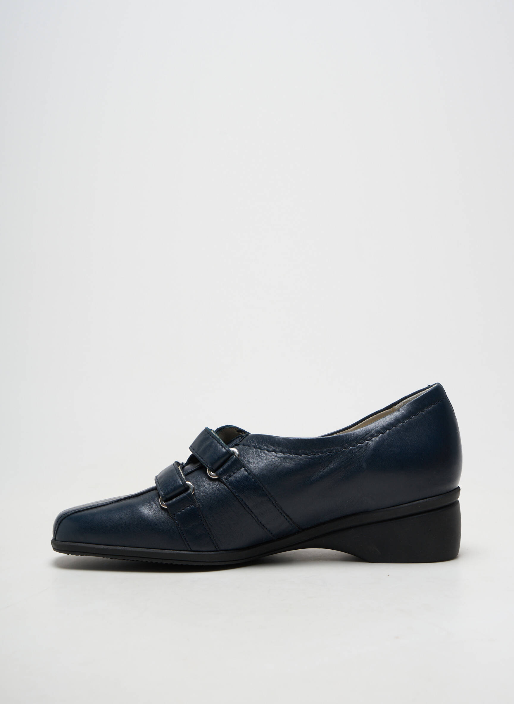 Mocasini material neted toc de 4 la 6 cm albastru MARCO femeie