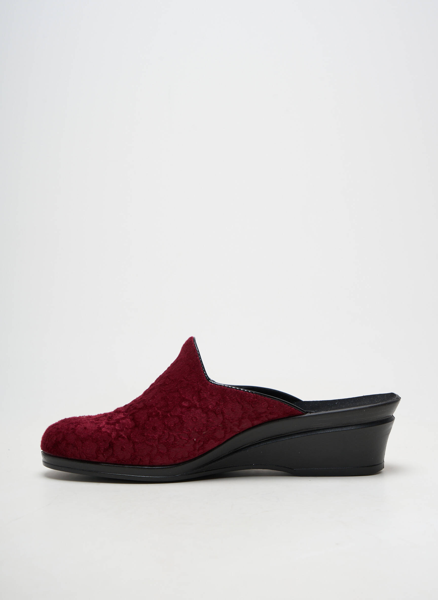 Papuci/pantofi de casă semi compensat toc de 4 la 6 cm roșu ROHDE femeie
