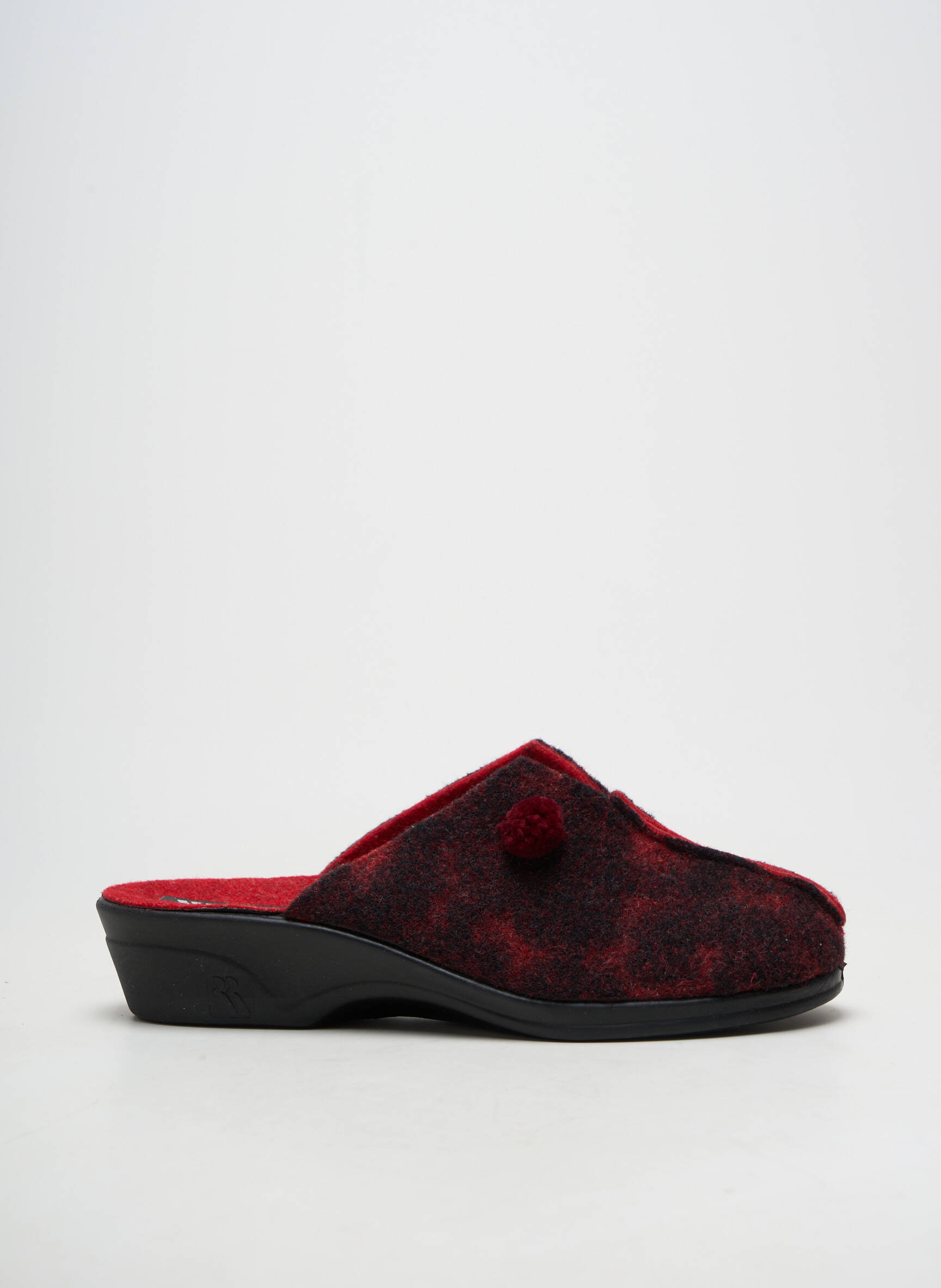 Papuci/pantofi de casă arcadă plantară toc de 4 la 6 cm roșu ROMIKA femeie
