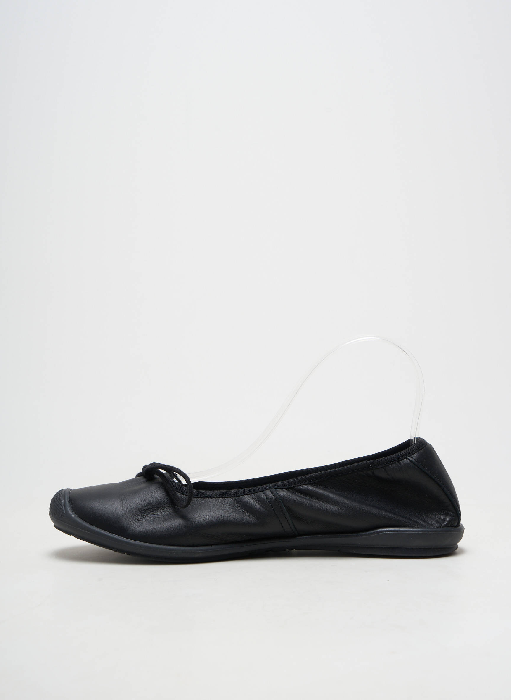 Balerine material neted toc plat până la 3 cm negru BELLAMY femeie