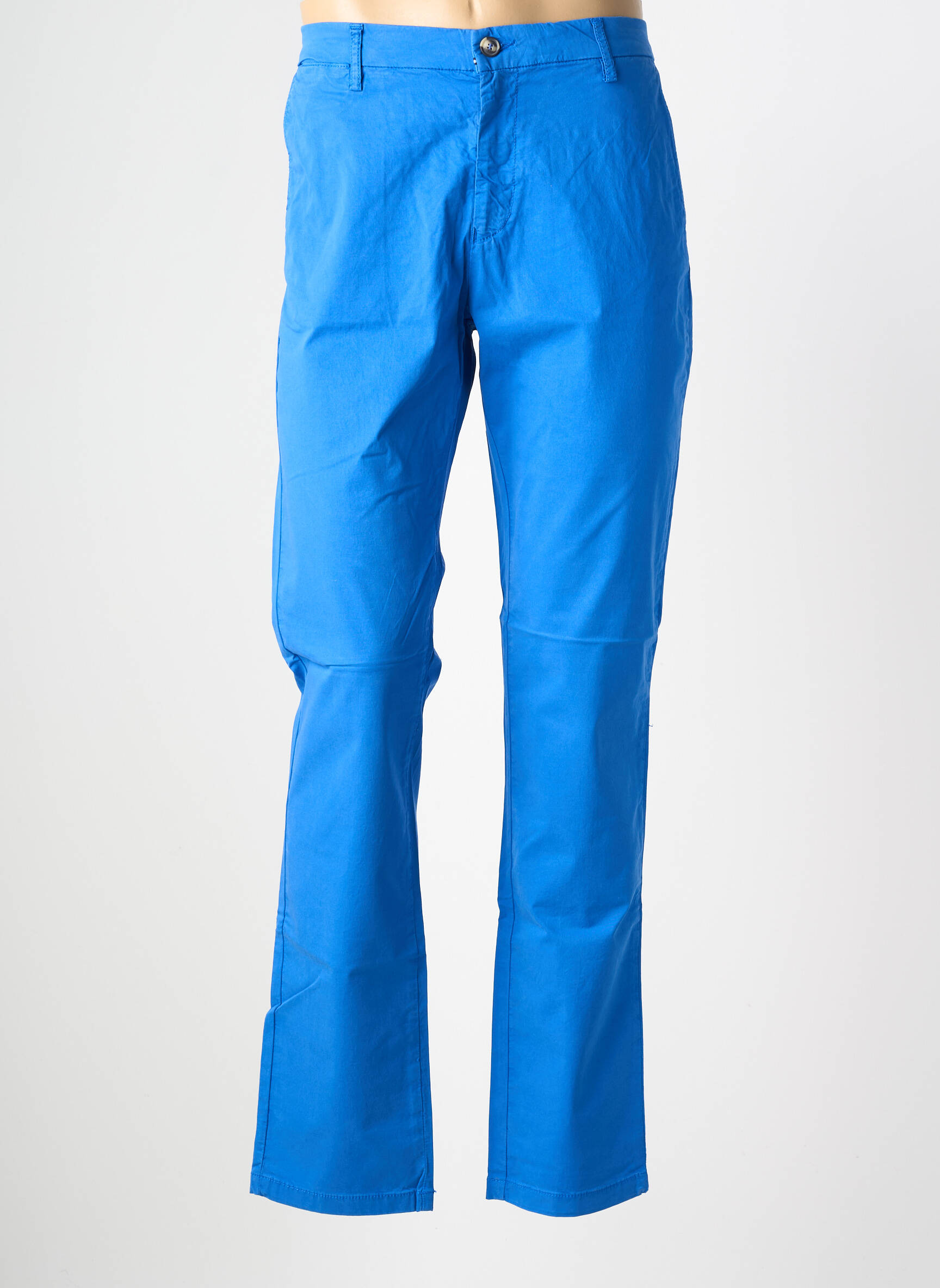 Pantalon chino țesătură poplin mărime normală albastru închis EUROPANN bărbat