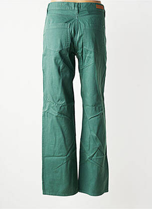 Pantalon drept închidere cu fermoar sub clapetă cu nasturi verde HAPPY femeie