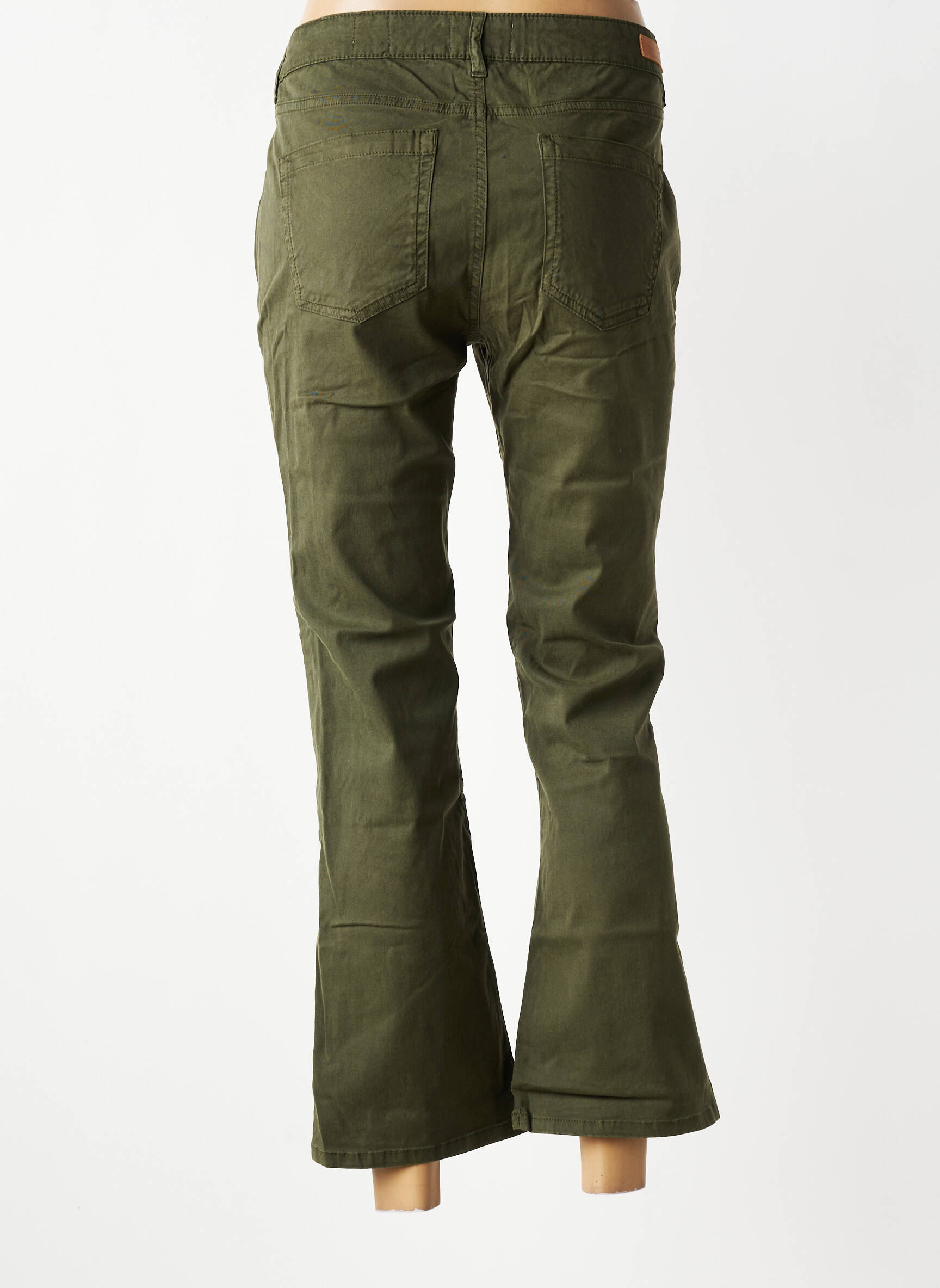 Pantalon 7/8 elasticitate mărime normală verde HAPPY femeie