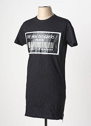 Tricou croială cambrată mâneci scurte negru THE NEW DESIGNERS ! bărbat