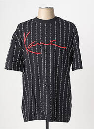 Tricou broderie mâneci scurte negru KARL KANI bărbat