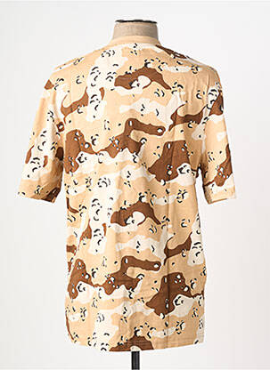 Tricou broderie mâneci scurte bej KARL KANI bărbat