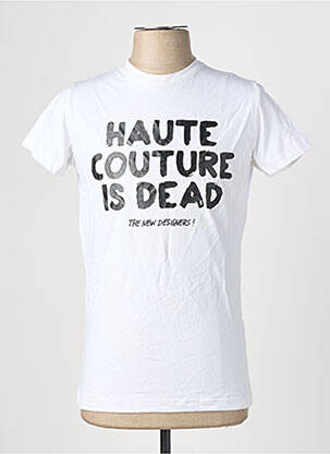 Tricou croială cambrată mâneci scurte alb THE NEW DESIGNERS ! bărbat