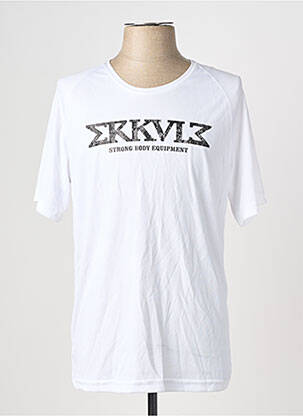 Tricou elasticitate mâneci scurte alb ERKULE bărbat