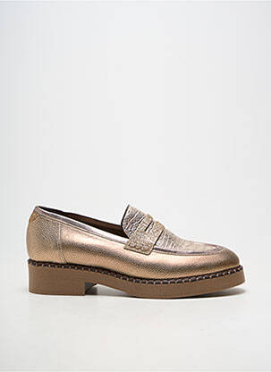 Mocasini material neted toc de 4 la 6 cm maro MKD femeie