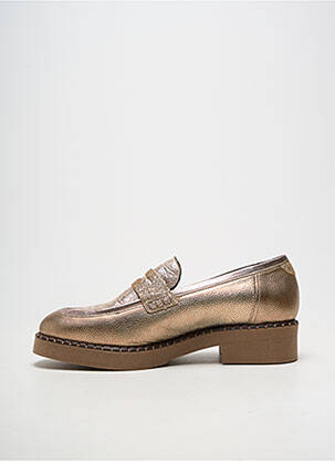 Mocasini material neted toc de 4 la 6 cm maro MKD femeie