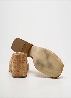 Mulete/saboți material neted toc de 7 la 9 cm roz MINKA DESIGN femeie