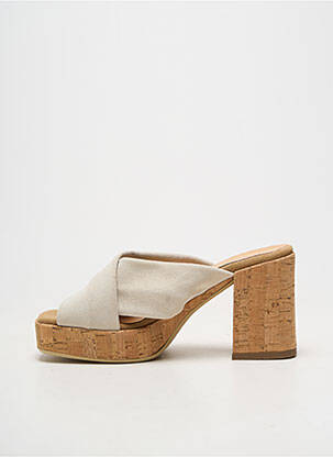 Mulete/saboți vârf deschis toc de 7 la 9 cm gri MINKA DESIGN femeie