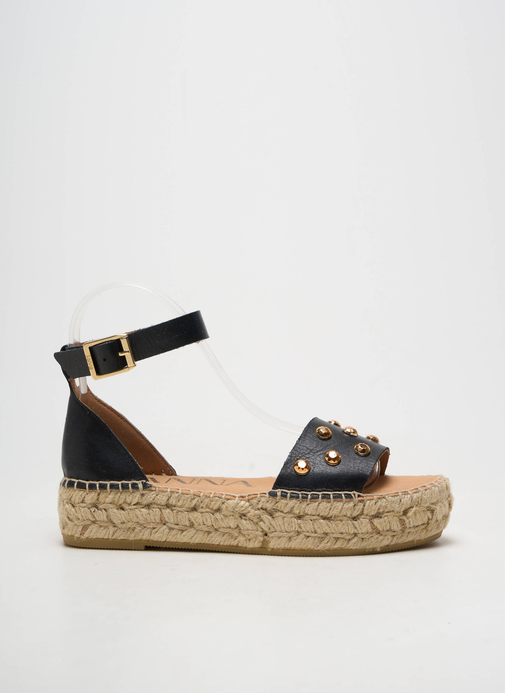 Espadrile închidere cu buclă(e) toc de 4 la 6 cm negru KANNA femeie