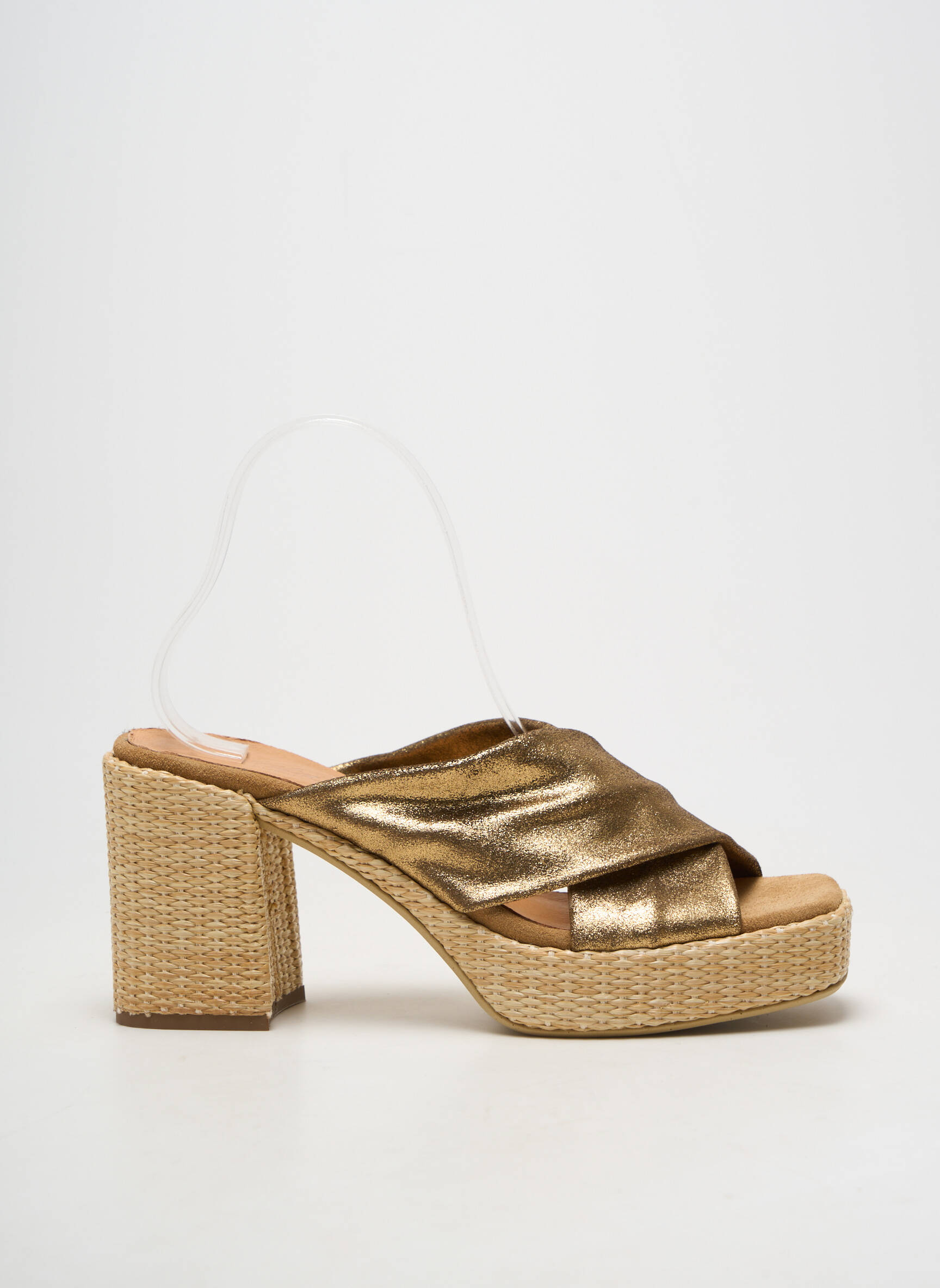 Mulete/saboți material neted toc de 7 la 9 cm maro MINKA DESIGN femeie